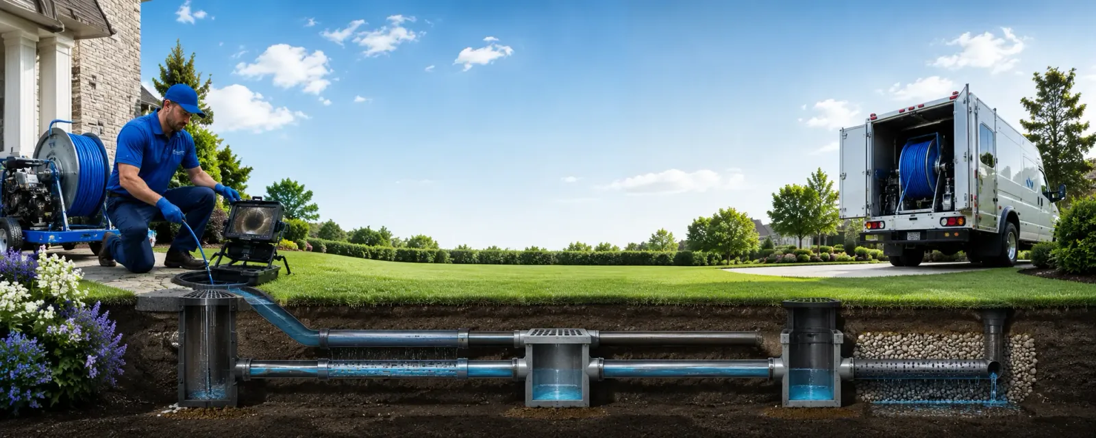 Outdoor drain cleaning information for Yorkshire, NY